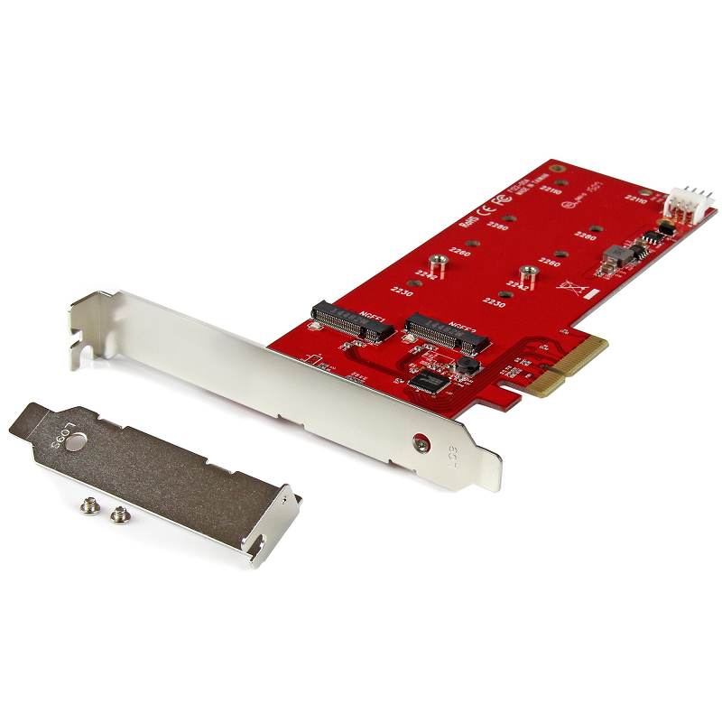 StarTech PEX2M2 2x M.2 SATA SSD Controller Card - PCIe